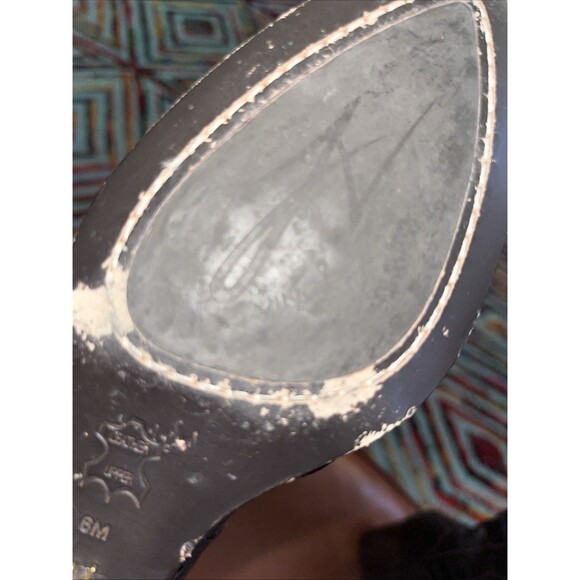 J Vincent Leather Hidden Wedge Brown Grunge,Goth Knee High Boots SZ 6M - Picture 10 of 15